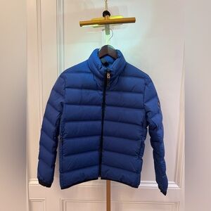 Bogner Women's Puffer winter Jacket Blue Coat Quilted Sz small designer 600 down